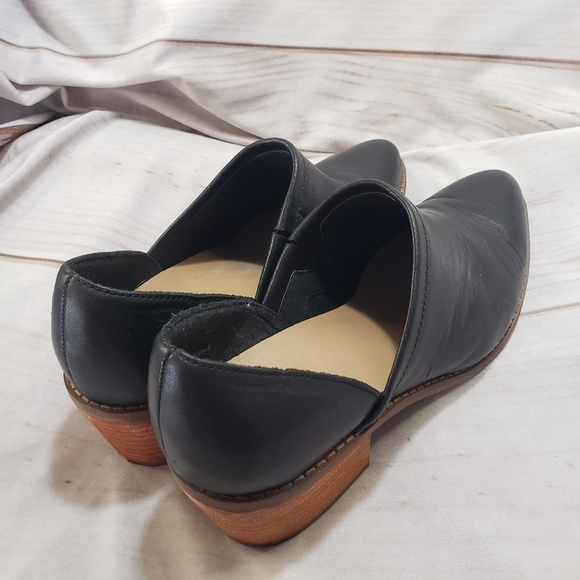 Crown Vintage Black Leather Booties Open Side Womens 6.5 Morrison - Picture 6 of 11